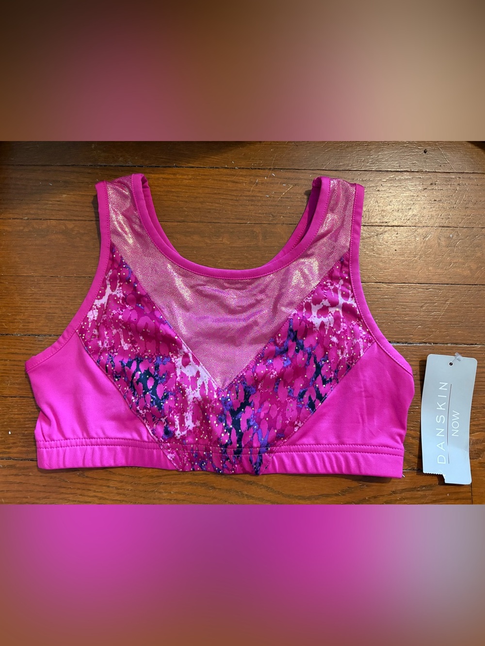 Danskin Now Girls Pink Sports Bra Size XL 14-16 NWT